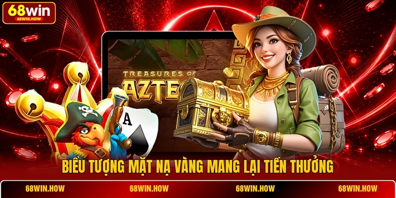 Biểu tượng mặt nạ vàng mang lại tiền thưởng